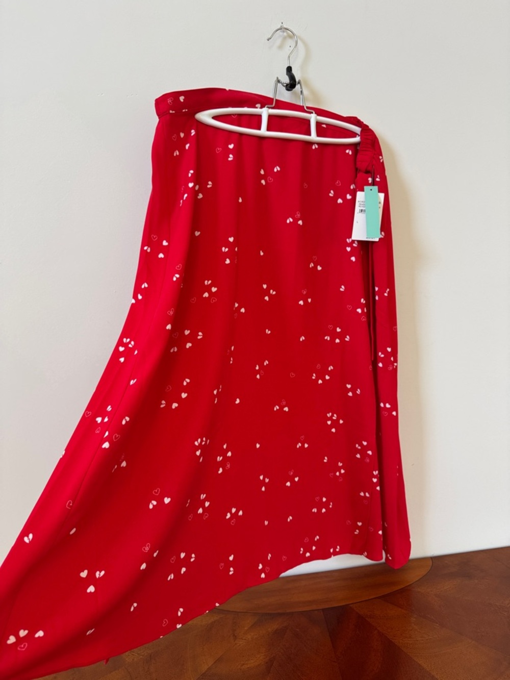 Nordstrom Rack Red Heart-Print Maxi Skirt, NWT